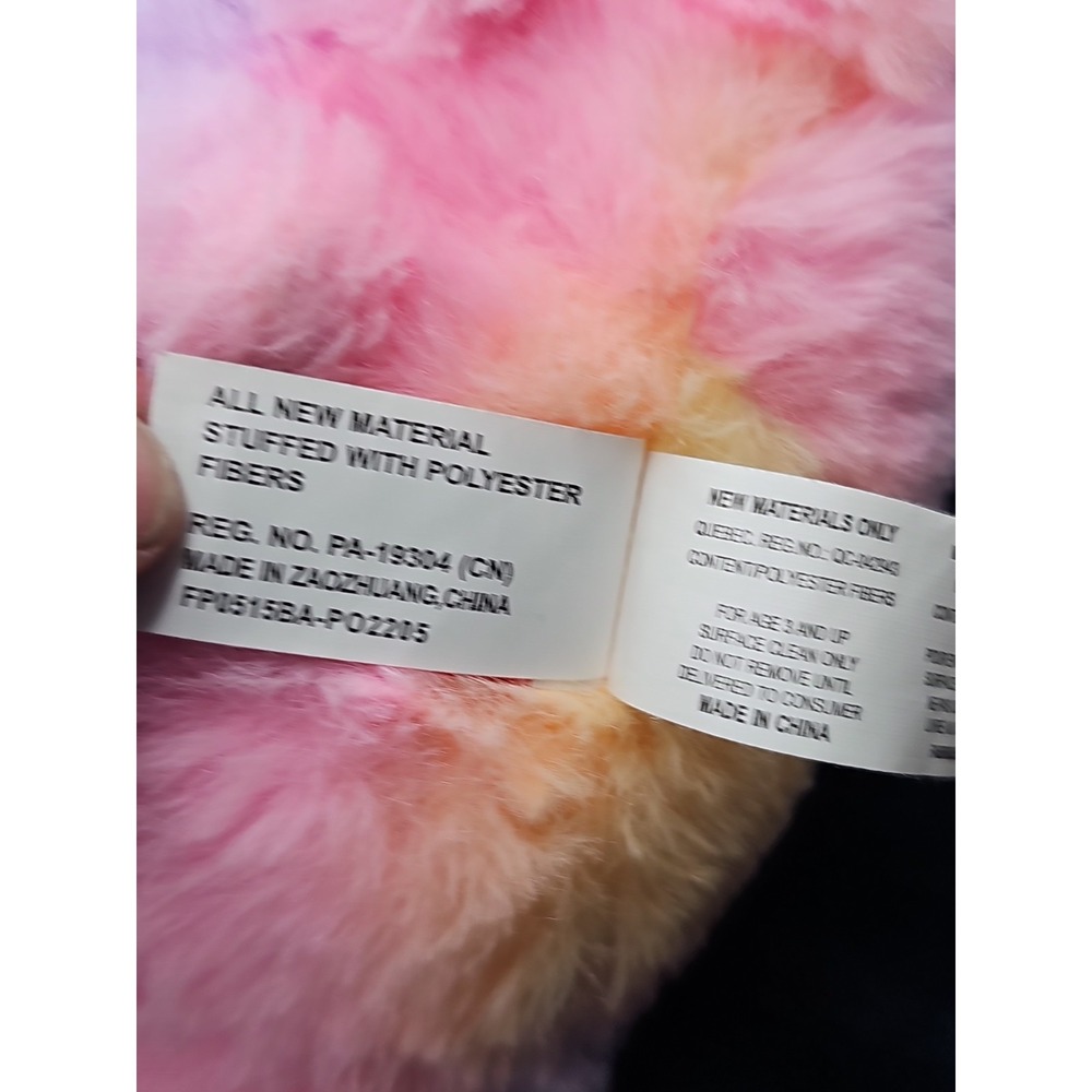 Fiesta Rainbow Sherbet Sloth Plush 11" Stuffed Animal Pastel Soft Toy EUC - Picture 6 of 13